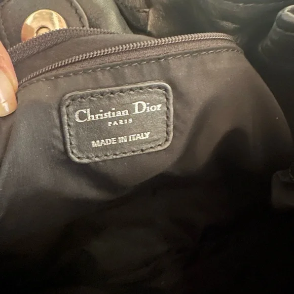 Black Dior Quilted Shoulder Bag with Silver Hardware - Picture 8 of 9